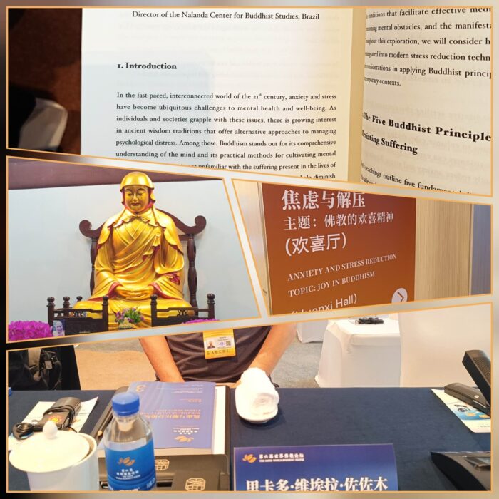 Artigo sobre estresse em Zhiyi, estátua de Zhiyi na Montanha Tiantai, entrada do subforum